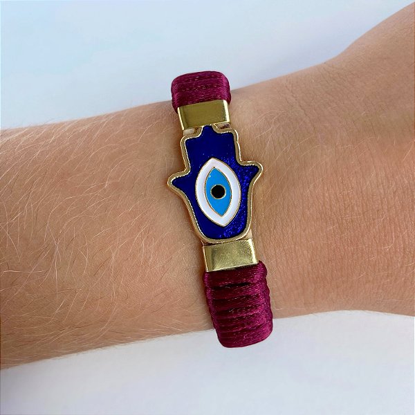 Pulseira Candy Colors Mão Hamsá