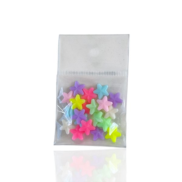 Kit 20 Pingentes Passante Estrela Mini