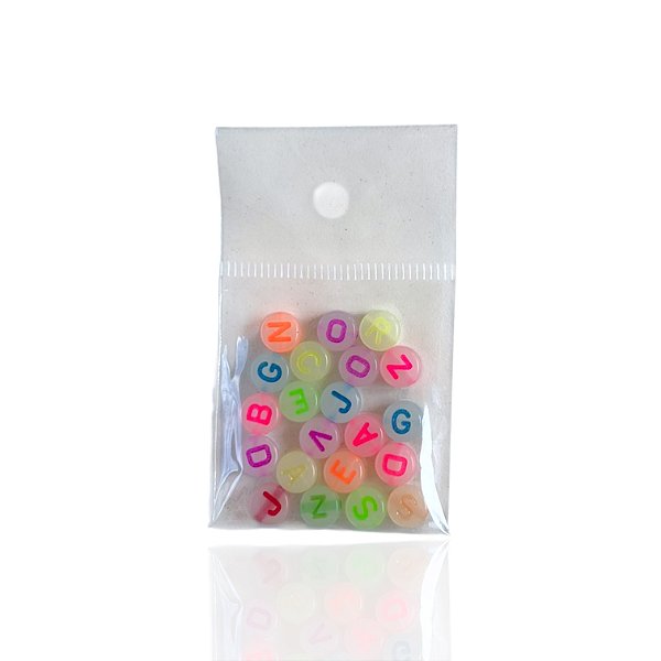 Kit 20 Pingentes Passante Redondo Letra