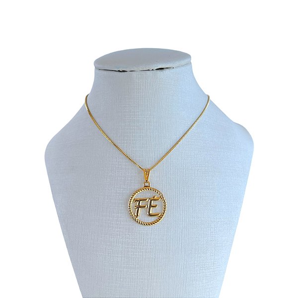 Colar Folheado Ouro 18k Fé