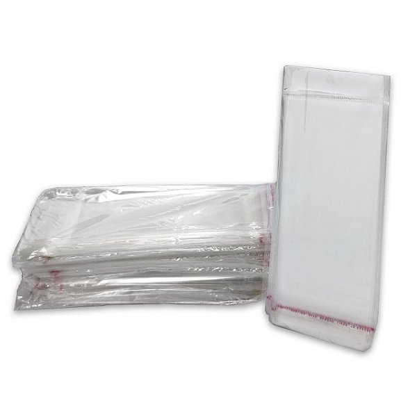 Saquinho Transparente Colante 12x6cm 100 und