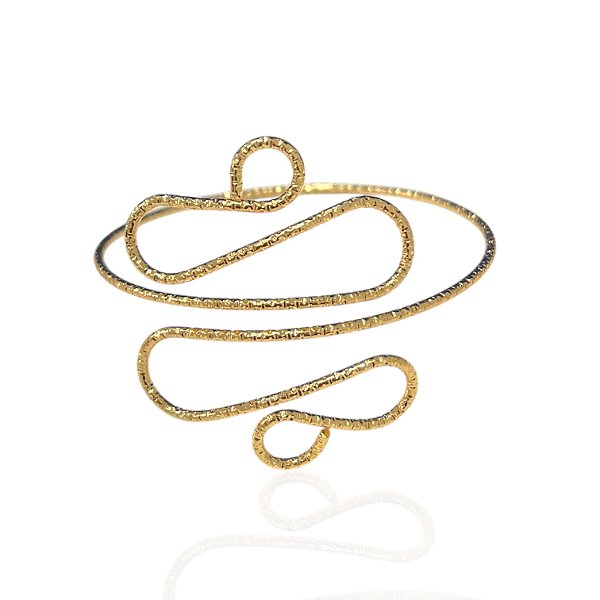 Bracelete Antebraço Folheado Ouro 18k e Prata 925 Serpente