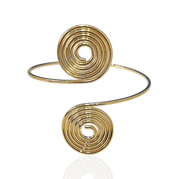 Bracelete Antebraço Folheado Ouro 18k e Prata 925 Mandala