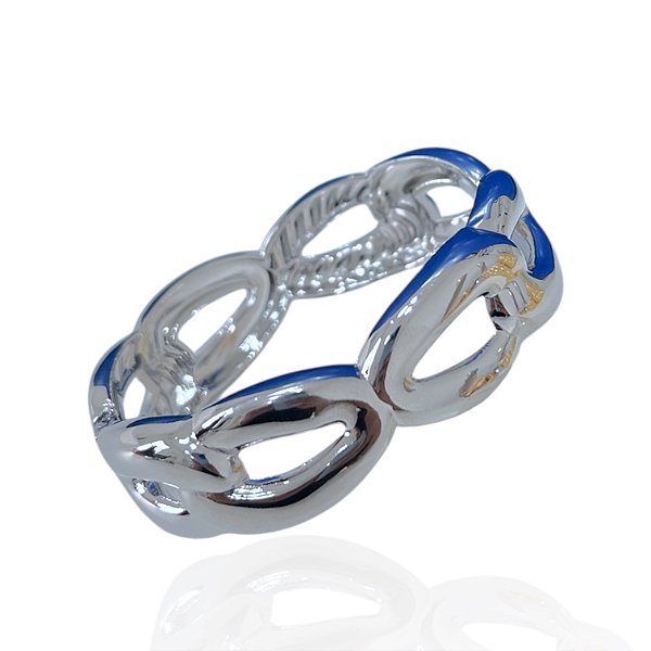 Bracelete Folheado Prata 925 Abaulado