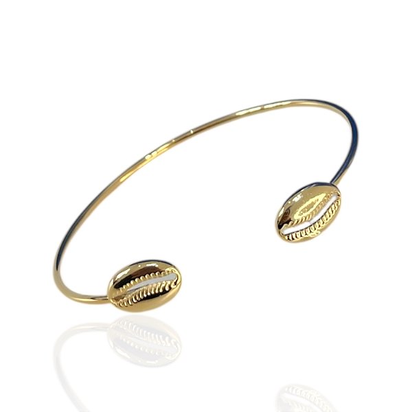 Bracelete Folheado Ouro 18k e Prata 925 Búzios