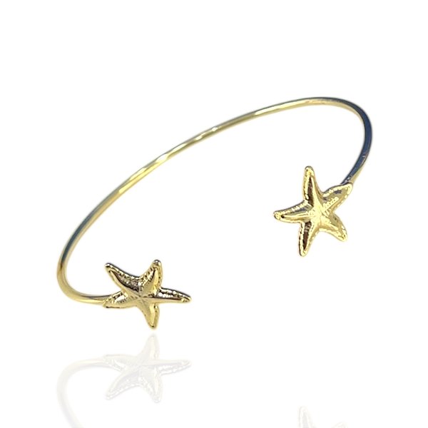 Bracelete Folheado Ouro 18k e Prata 925 Estrela