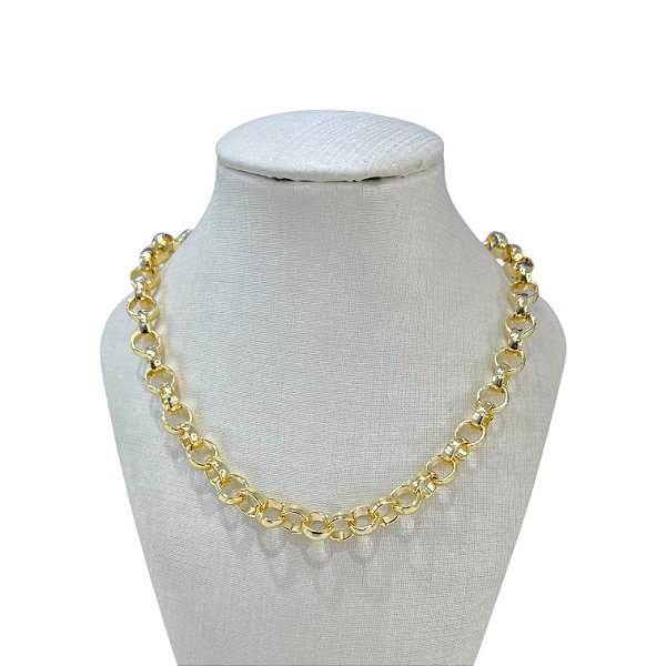 Choker Folheada Ouro 18k e Prata 925 Elos Português