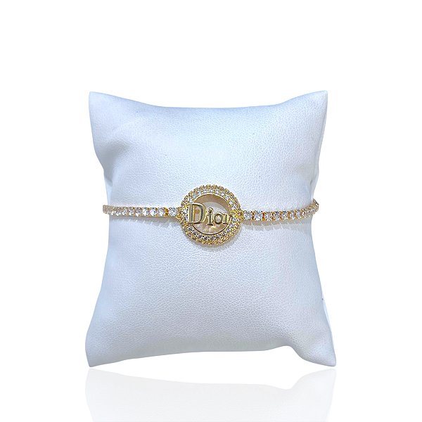 Pulseira Folheada Ouro 18k e Prata 925 Inspired Cravejada