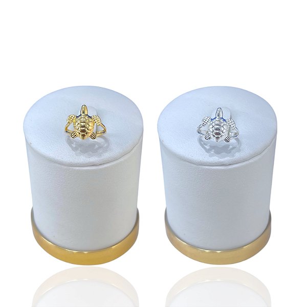 Anel Falange Ajustável Bijuteria Dourado e Prata Tartaruga