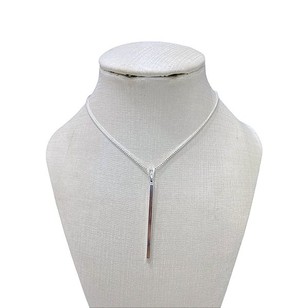 Colar Folheado Ouro 18k e Prata 925 Palito Liso