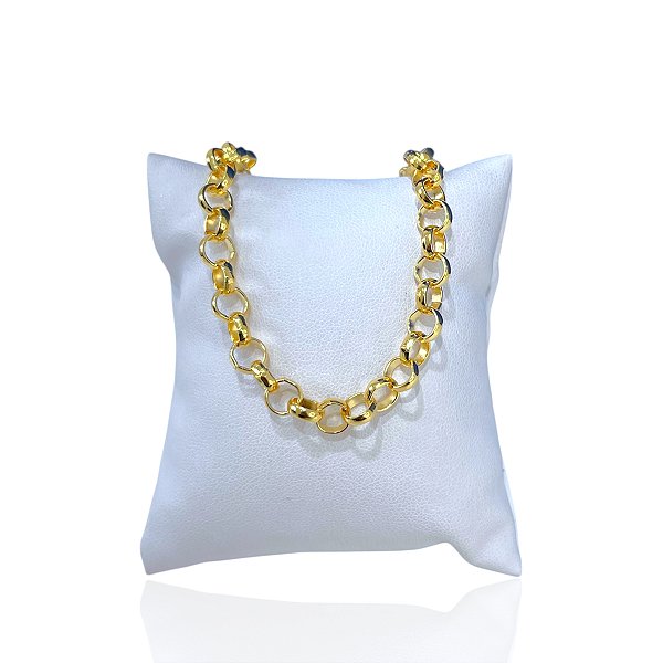 Pulseira Folheada Ouro 18k e Prata 925 Elos Português