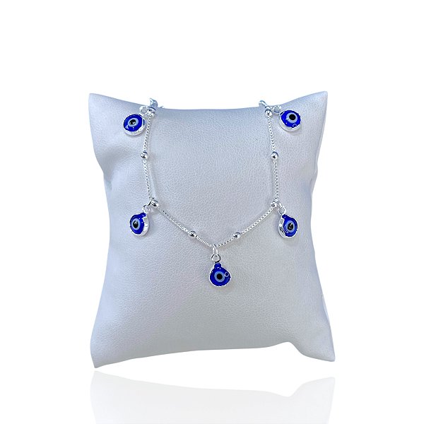 Pulseira Folheada Prata 925 Olho Grego