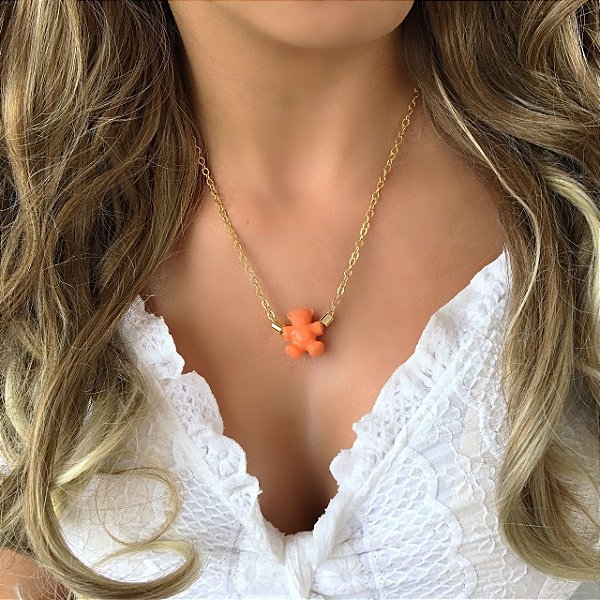 Colar Urso *Folheado