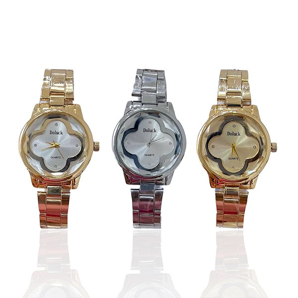 Relógio Aço Feminino Inspired Trevo