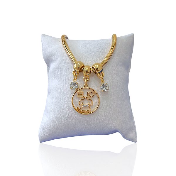 Pulseira Folheada Ouro 18k e Prata 925 Malha Pet