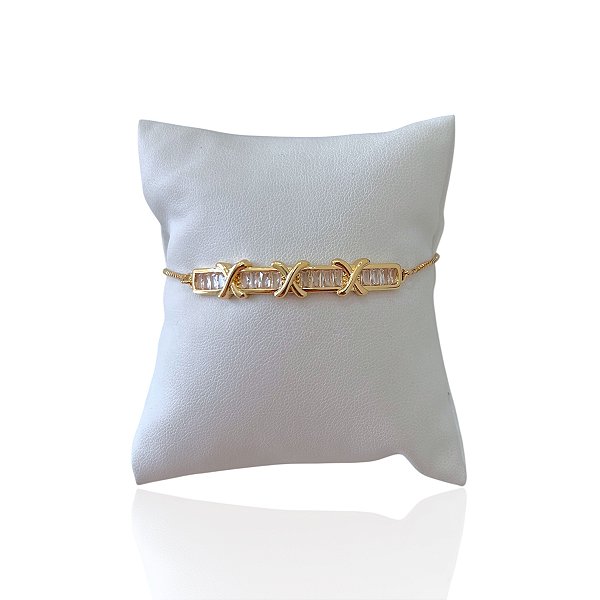 Pulseira Folheada Ouro 18k e Prata 925 Shambala Riviera X Inspired