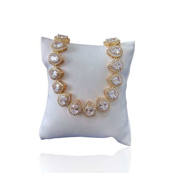 Pulseira Folheada Ouro 18k e Prata 925 Gotas Inspired Cravajada