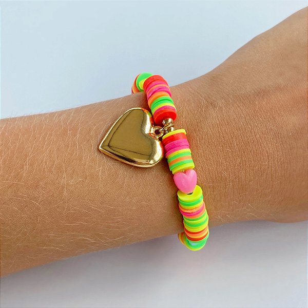 Pulseira Discos Coração
