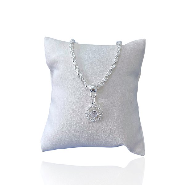 Pulseira Folheada Prata 925 Cordão Baiano Coração Ponto De Luz Cravejado