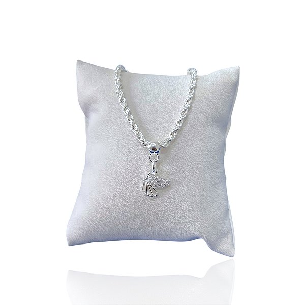 Pulseira Folheada Prata 925 Cordão Baiano Borboleta Cravejada