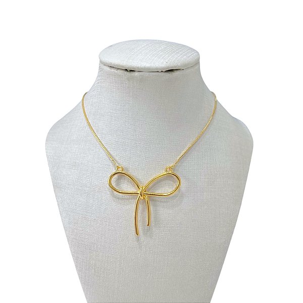 Colar Folheado Ouro 18k Laço