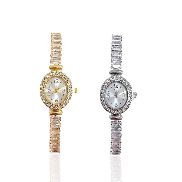 Relógio Aço Feminino Shambala Riviera Oval Strass