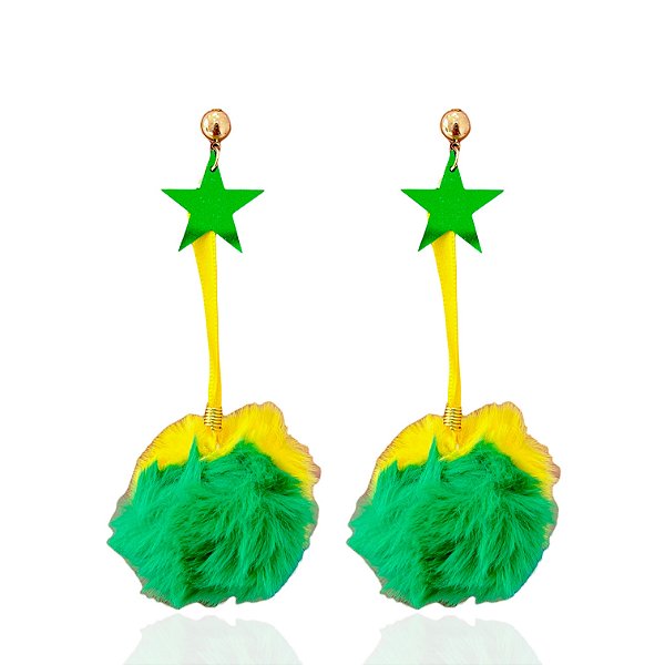 Brinco Pompom Brasil