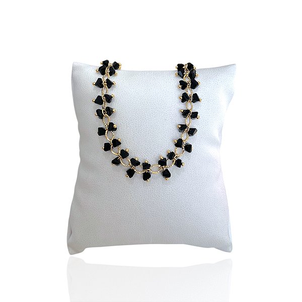 Pulseira Folheada Ouro 18k e Prata 925 Cristais