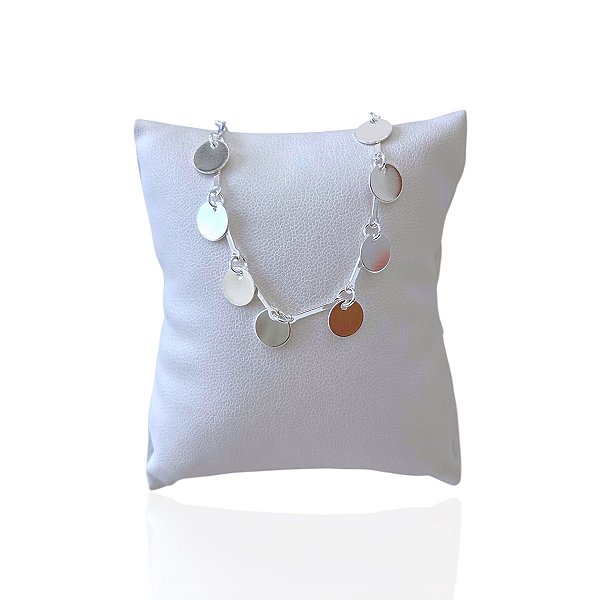 Pulseira Folheada Prata 925 Discos