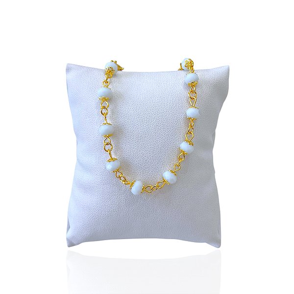 Pulseira Folheada Ouro 18k e Prata 925 Cristais