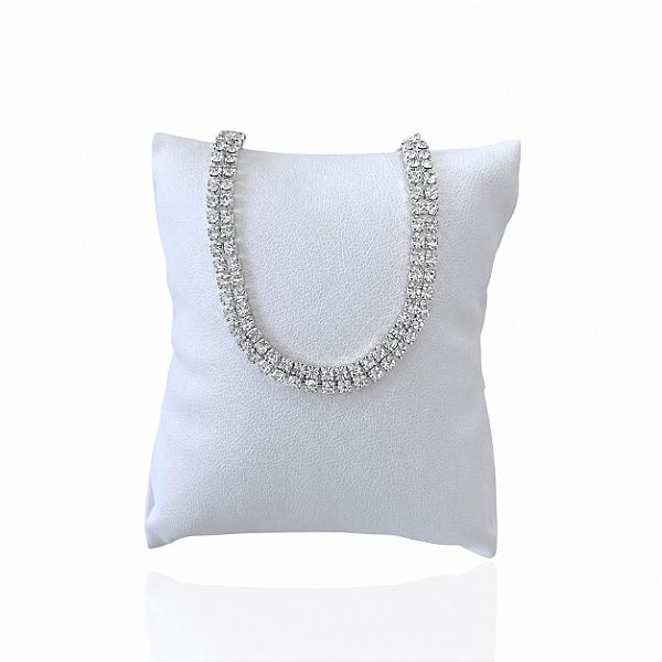 Pulseira Folheada Ouro 18k e Prata 925 Dupla Riviera