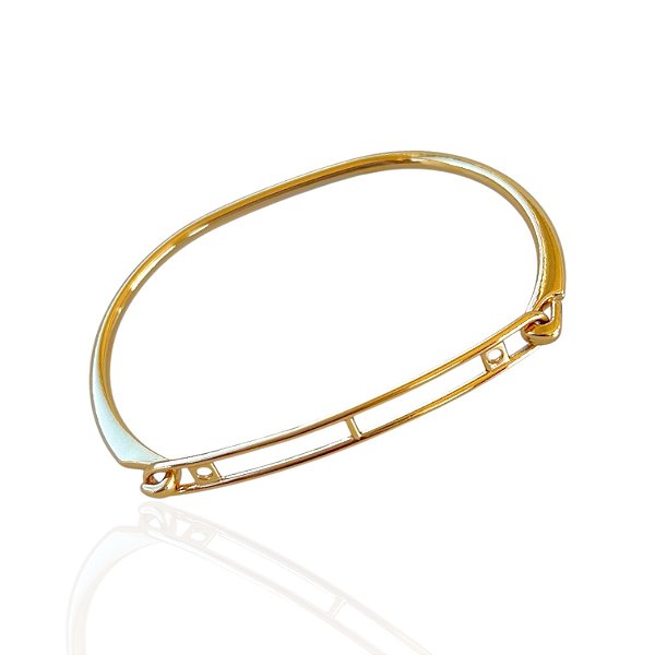 Bracelete Folheado Ouro 18k e Prata Passante