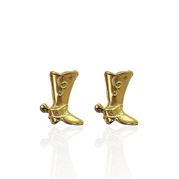 Brinco Folheado Ouro 18k Bota