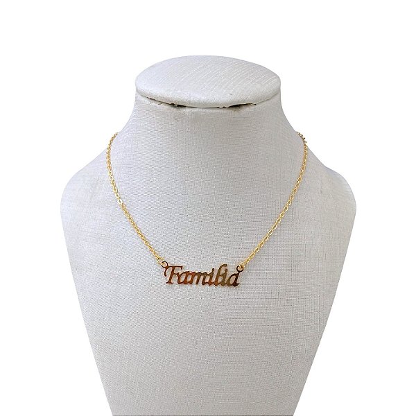 Colar folheado Ouro 18k Dizeres