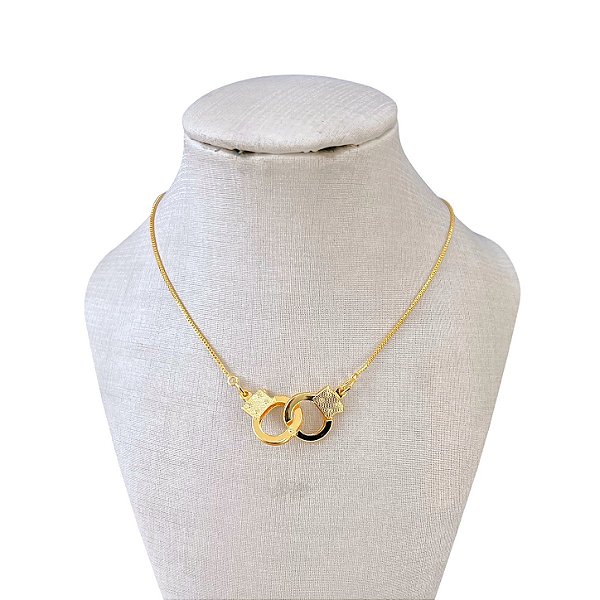 Colar Folheado Ouro 18k e Prata 925 Algema