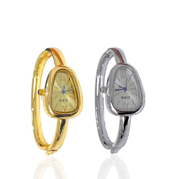 Relógio Aço Feminino Bracelete Gota