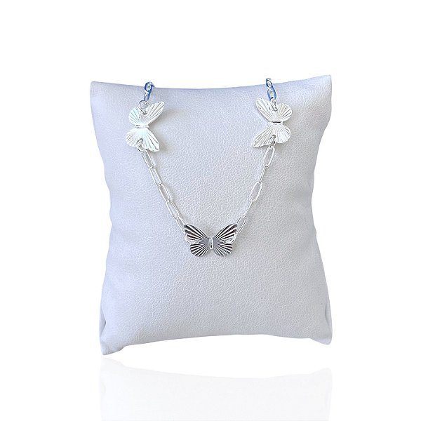Pulseira Folheada Prata 925 Borboletas
