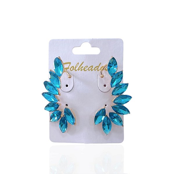 Brincos Folheado Ouro 18k e Prata 925 Ear Cuff Navetes