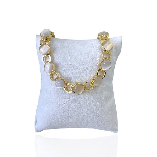 Pulseira Folheada Ouro 18k Losango Pedraria