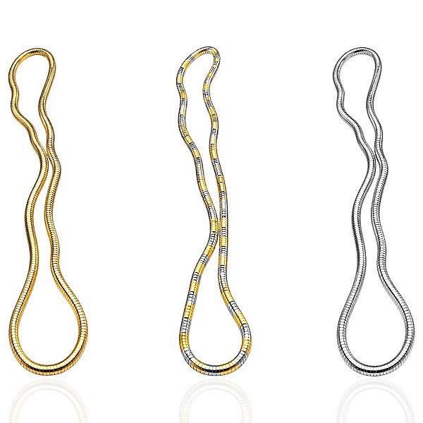 Colar ou Pulseira Bijuteria Dourado e Prata Malha Moldável