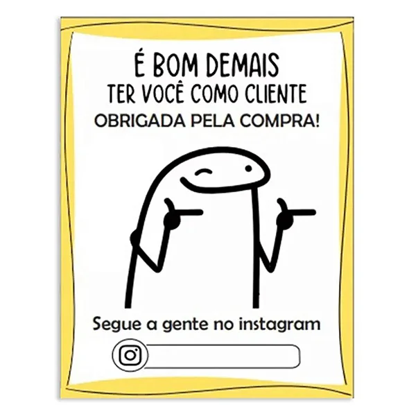 Cartão Agradecimento 50 und
