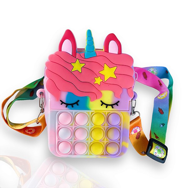 Bolsa Infantil Pop It Unicórnio