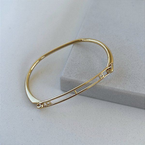 Bracelete Folheado Ouro 18k Passante