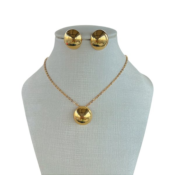 Conjunto Folheado Ouro 18k Chapeado