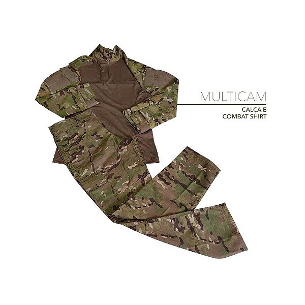 FARDAMENTO CALÇA E COMBAT SHIRT MULTICAM - V