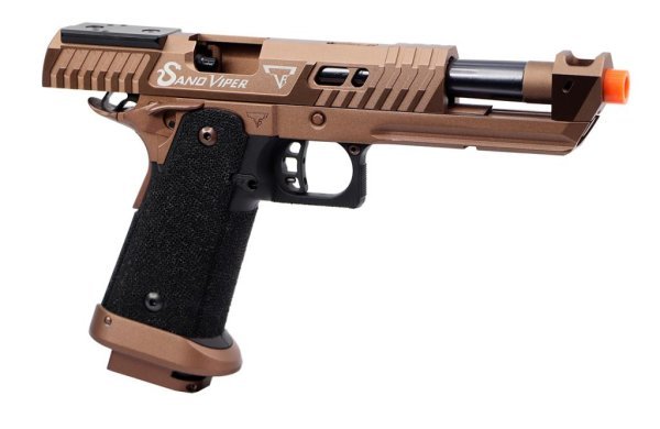 PISTOLA AIRSOFT SAND VIPER ARMY ARMAMENT GBB HI-CAPA JW4 TTI BLOWBACK BRONZE