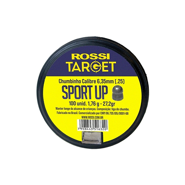 CHUMBINHO ROSSI TARGET SPORT UP 6,35MM (100 UN)