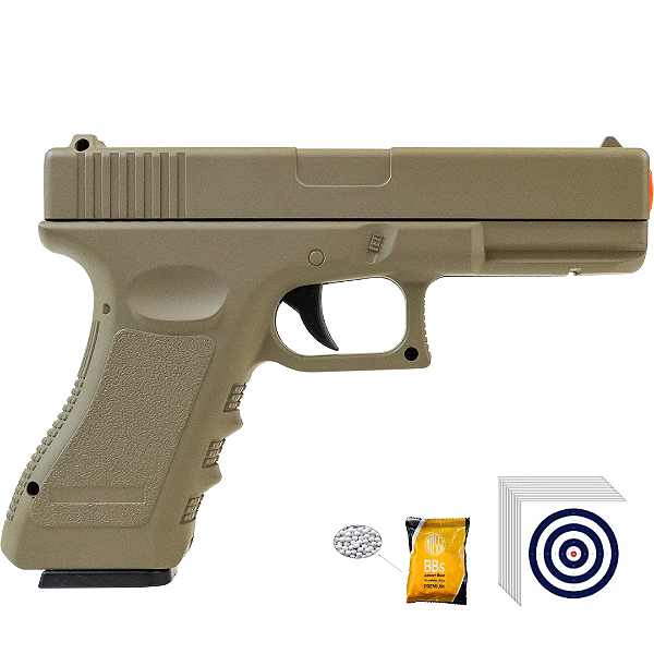 Pistola Airsoft Mola GK V20 Tan Slide Metal Rossi