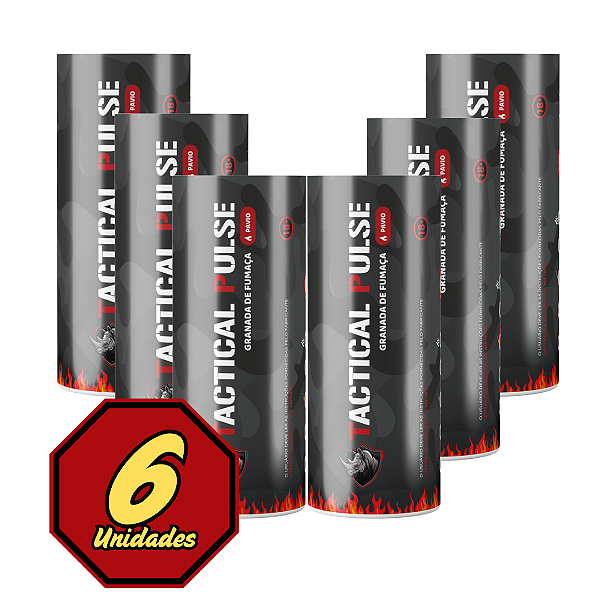 Kit 6x Granada de Fumaça Airsoft Smoke Tactical Pulse