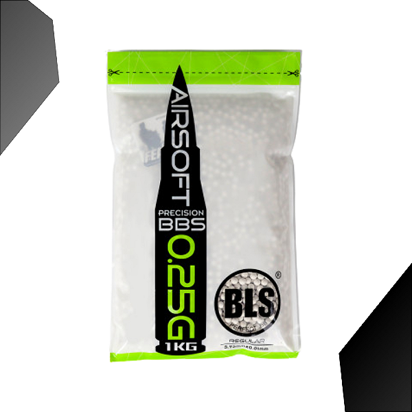 Esfera Airsoft BBs BLS 0,25g 6mm pote com 4000 bolinhas